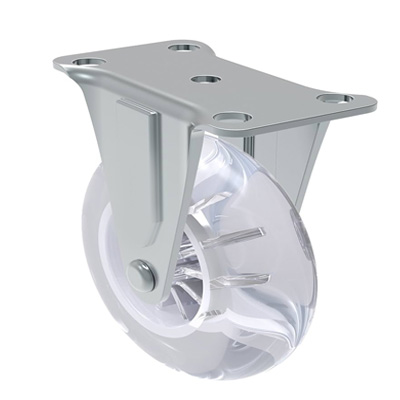 CASTER WHEEL CLEAR 1.5''NONSWIVEL